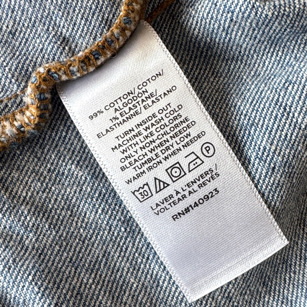 LOFT Collarless Denim Jacket - Picture 6 of 6